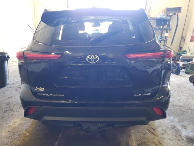 5TDGZRBH8NS580047 - 2022 TOYOTA HIGHLANDER XLE BLACK photo 6