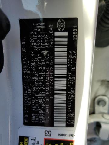 4T1T11AK1RU226548 - 2024 TOYOTA CAMRY SE NIGHT SHADE WHITE photo 13