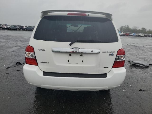 JTEHW21A470034324 - 2007 TOYOTA HIGHLANDER HYBRID WHITE photo 6