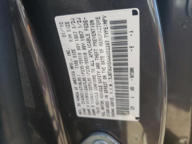 5J8TB2H5XAA002287 - 2010 ACURA RDX TECHNOLOGY GRAY photo 14