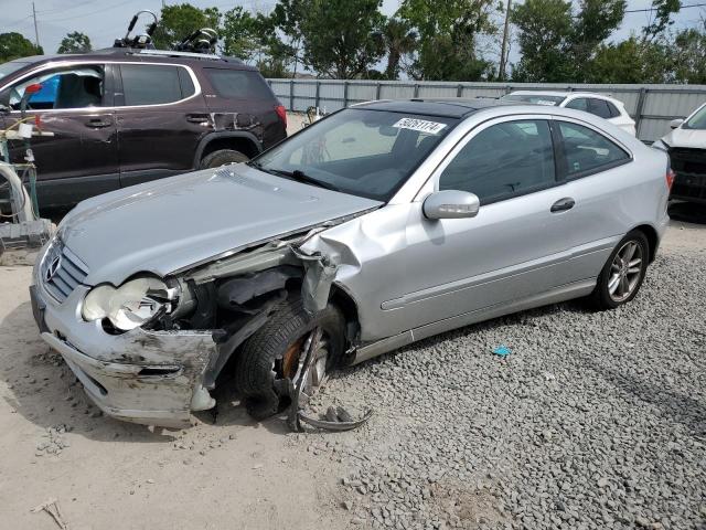 WDBRN47J82A334349 - 2002 MERCEDES-BENZ C 230K SPORT COUPE SILVER photo 1