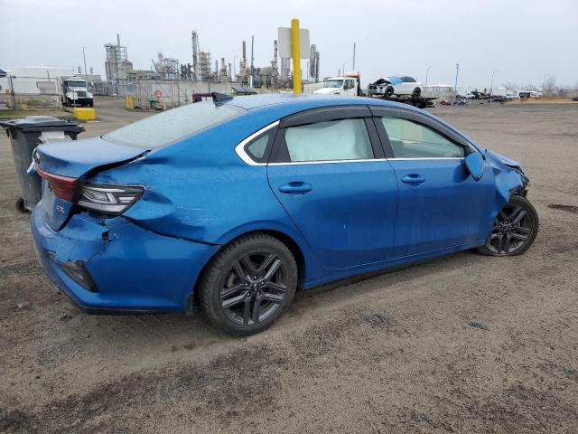 3KPF54AD6ME333708 - 2021 KIA FORTE EX BLUE photo 3