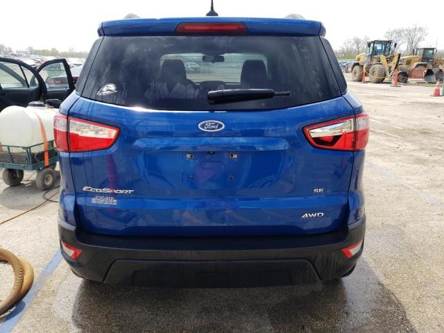 MAJ6S3GL7NC464565 - 2022 FORD ECOSPORT SE BLUE photo 6