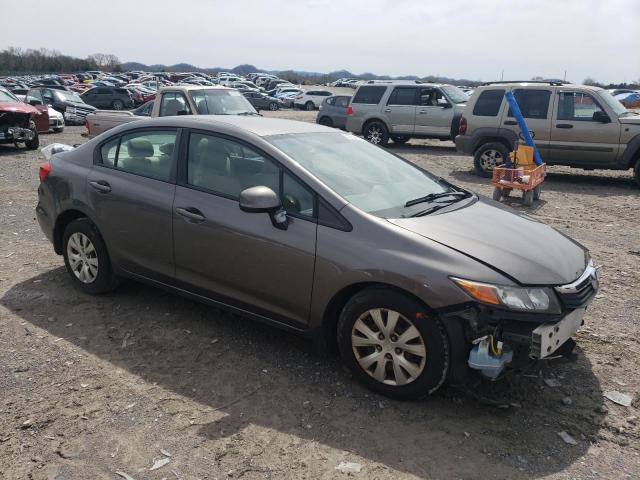 19XFB2F52CE078312 - 2012 HONDA CIVIC LX GRAY photo 4