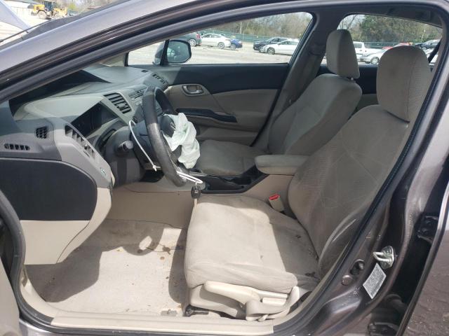 19XFB2F52CE078312 - 2012 HONDA CIVIC LX GRAY photo 7