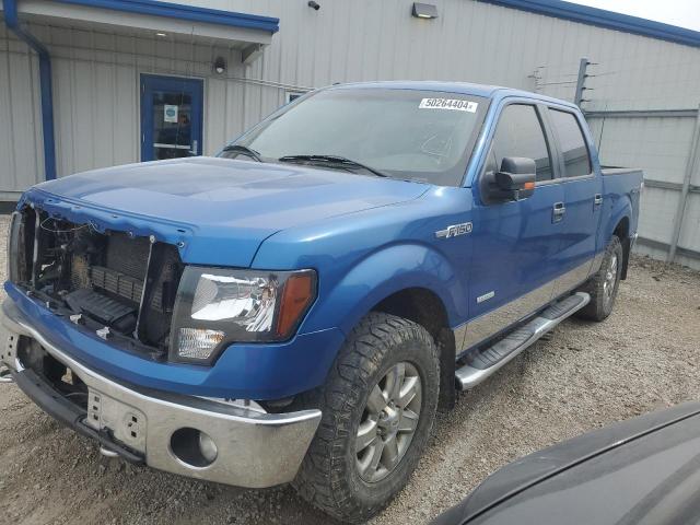 1FTFW1ET2EKD60447 - 2014 FORD F150 SUPERCREW BLUE photo 1