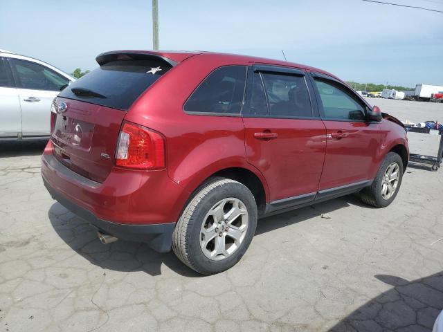 2FMDK3JC9DBE15646 - 2013 FORD EDGE SEL RED photo 3