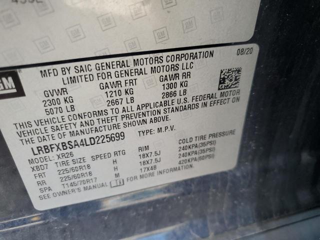 LRBFXBSA4LD225699 - 2020 BUICK ENVISION PREFERRED 黑色 照片 13