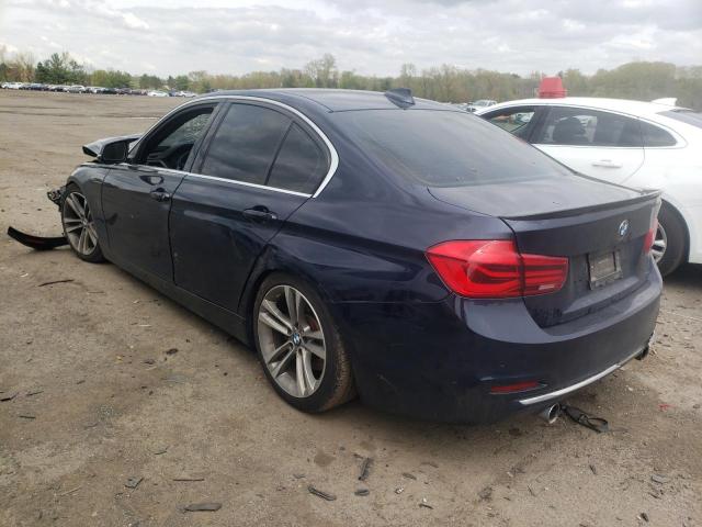 WBA8B7G54GNT14803 - 2016 BMW 340 XI BLUE photo 2