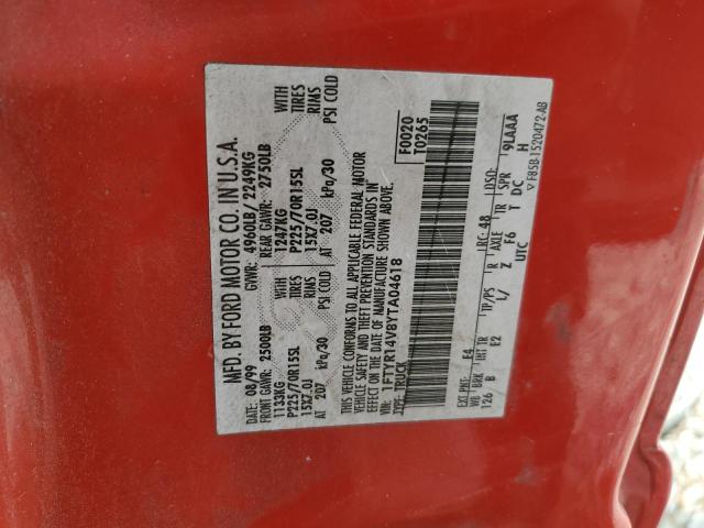 1FTYR14V8YTA04618 - 2000 FORD RANGER SUPER CAB RED photo 12