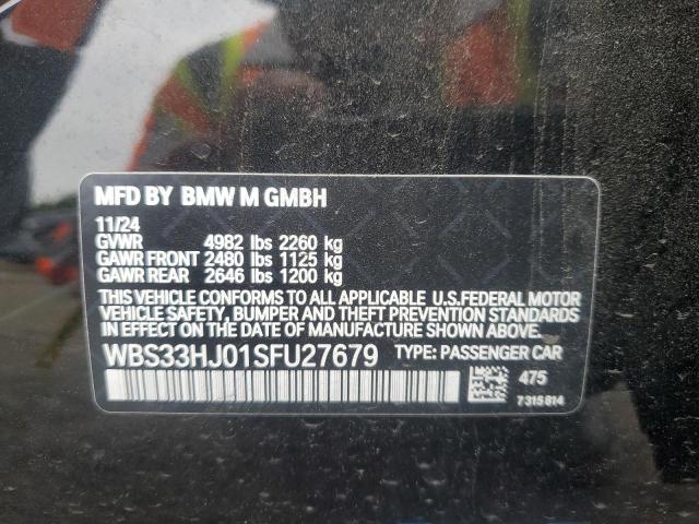 WBS33HJ01SFU27679 - 2025 BMW M3 COMPETITION შავი ფოტო 13