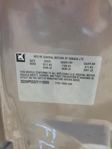 2G2WP552271119555 - 2007 PONTIAC GRAND PRIX BROWN photo 12