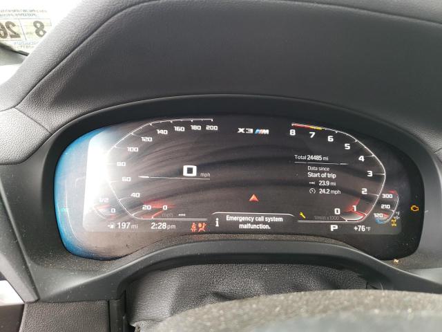 5YMTS0C02M9G53816 - 2021 BMW X3 M COMPETITION أسود صورة 9