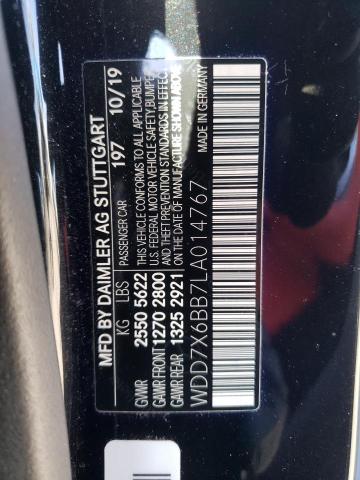 WDD7X6BB7LA014767 - 2020 MERCEDES-BENZ AMG GT 53 BLACK photo 12