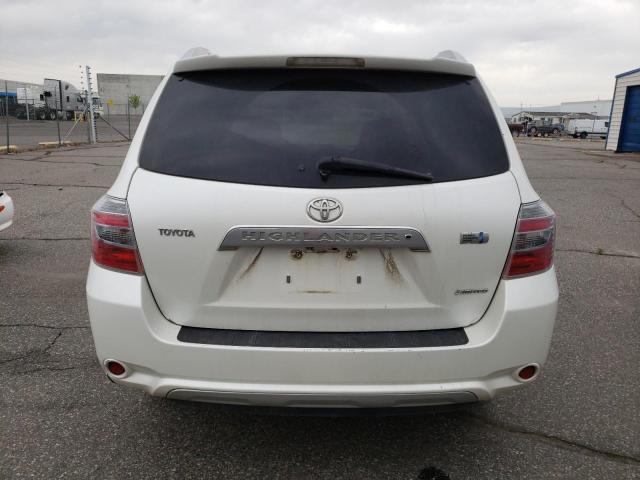 JTEEW44A682001678 - 2008 TOYOTA HIGHLANDER HYBRID LIMITED WHITE photo 6