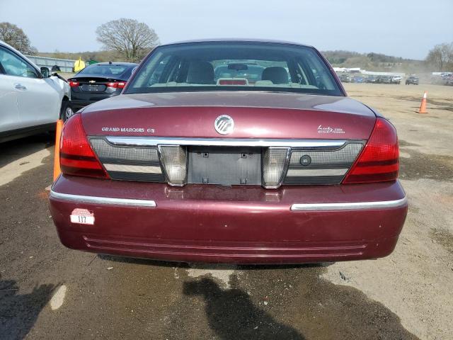 2MEFM74VX7X621642 - 2007 MERCURY GRAND MARQ GS BURGUNDY photo 6