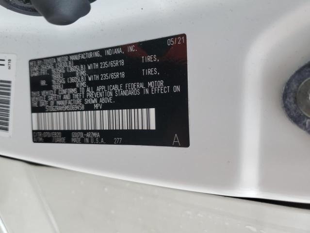 5TDGZRAH5MS069458 - 2021 TOYOTA HIGHLANDER XLE WHITE photo 13