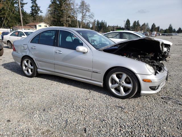 WDBRF40J85F709476 - 2005 MERCEDES-BENZ C 230K SPORT SEDAN SILVER photo 4