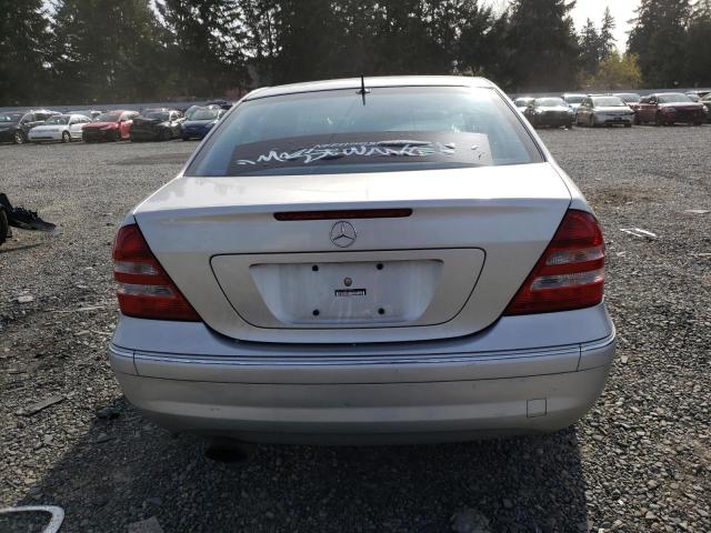 WDBRF40J85F709476 - 2005 MERCEDES-BENZ C 230K SPORT SEDAN SILVER photo 6