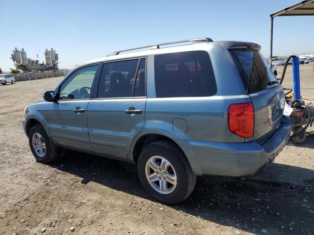 2HKYF18545H573436 - 2005 HONDA PILOT EXL BLUE photo 2