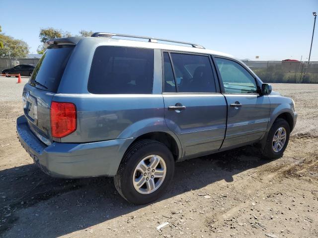 2HKYF18545H573436 - 2005 HONDA PILOT EXL BLUE photo 3