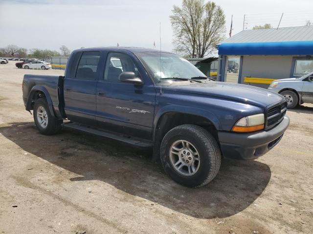 1B7HG2AN01S313379 - 2001 DODGE DAKOTA QUAD BLUE photo 4