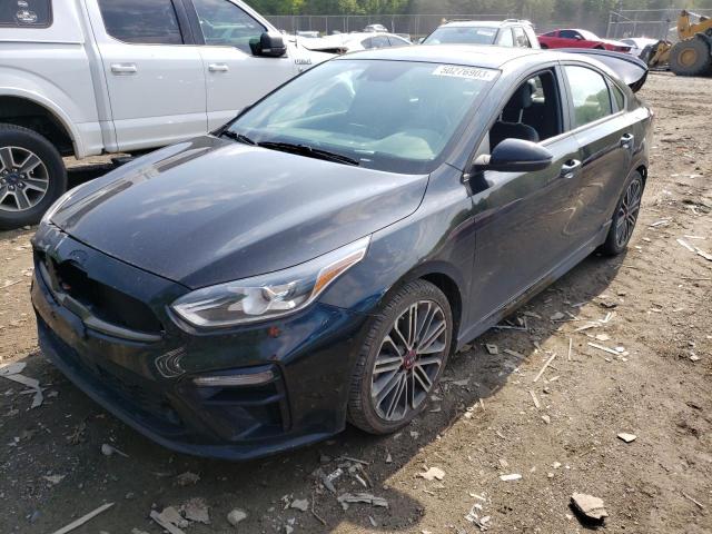 3KPF44AC5ME274676 - 2021 KIA FORTE GT BLUE photo 1