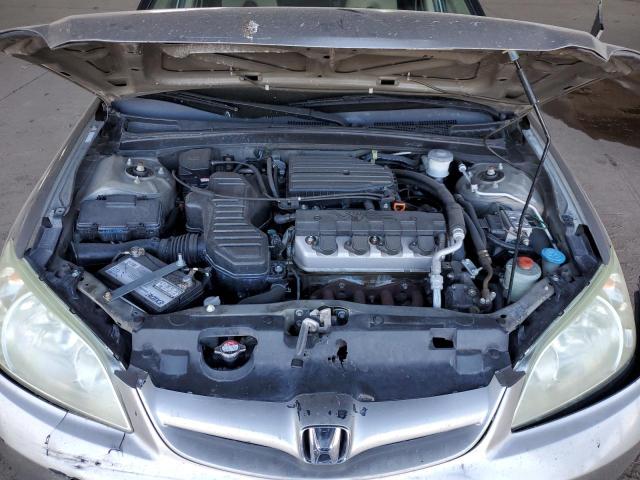 2HGES267X4H625976 - 2004 HONDA CIVIC EX SILVER photo 11