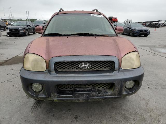 KM8SC13D83U420196 - 2003 HYUNDAI SANTA FE GLS RED photo 5