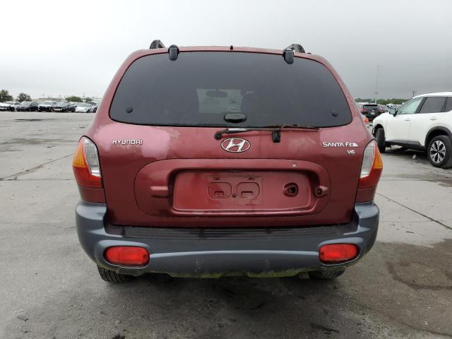 KM8SC13D83U420196 - 2003 HYUNDAI SANTA FE GLS RED photo 6