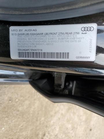 WAUHGAFC1EN067218 - 2014 AUDI A6 PRESTIGE BLACK photo 12
