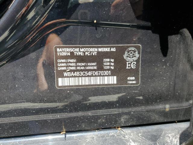 WBA4B3C54FD670301 - 2015 BMW 435 XI GRAN COUPE BLACK photo 13