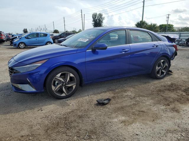 KMHLP4AG5PU479915 - 2023 HYUNDAI ELANTRA LIMITED BLUE photo 1