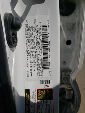 5TEJU62N48Z503353 - 2008 TOYOTA TACOMA DOUBLE CAB PRERUNNER WHITE photo 13