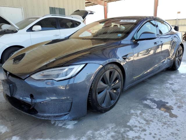 5YJSA1E57MF439591 - 2021 TESLA MODEL S Մոխրագույն լուսանկար 1
