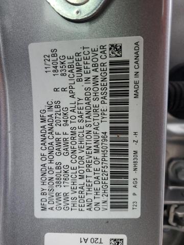2HGFE2F57PH507964 - 2023 HONDA CIVIC SPORT 银色 照片 12