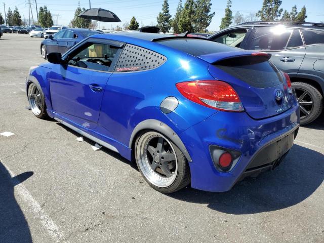 KMHTC6AE5DU160306 - 2013 HYUNDAI VELOSTER TURBO BLUE photo 2