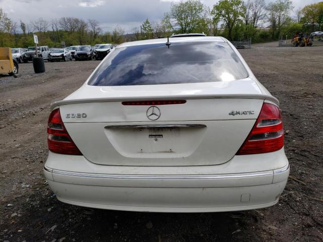 WDBUF82J55X168086 - 2005 MERCEDES-BENZ E 320 4MATIC WHITE photo 6