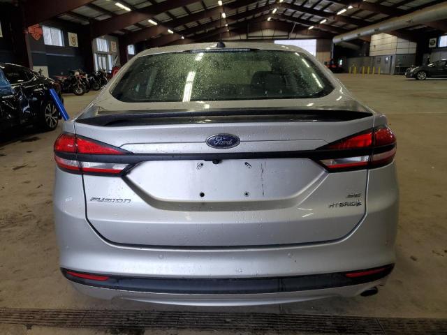 3FA6P0LU9HR318222 - 2017 FORD FUSION SE HYBRID SILVER photo 6