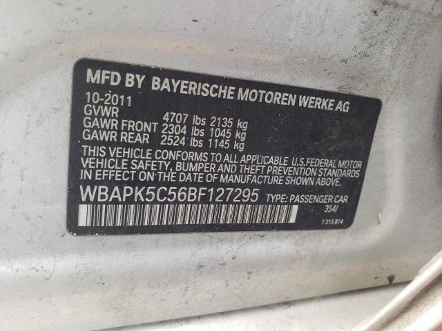 WBAPK5C56BF127295 - 2011 BMW 328 XI SULEV SILVER photo 12