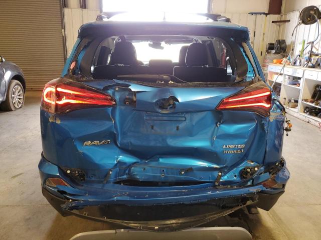 JTMDJREV7JD155369 - 2018 TOYOTA RAV4 HV LIMITED BLUE photo 6