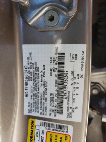 3LN6L5E9XLR602412 - 2020 LINCOLN MKZ RESERVE TAN photo 12