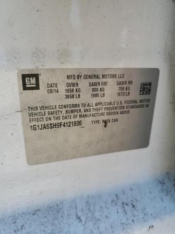 1G1JA6SH9F4121806 - 2015 CHEVROLET SONIC LS WHITE photo 12