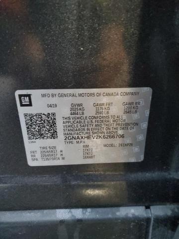 2GNAXHEV2K6266706 - 2019 CHEVROLET EQUINOX LS GRAY photo 13