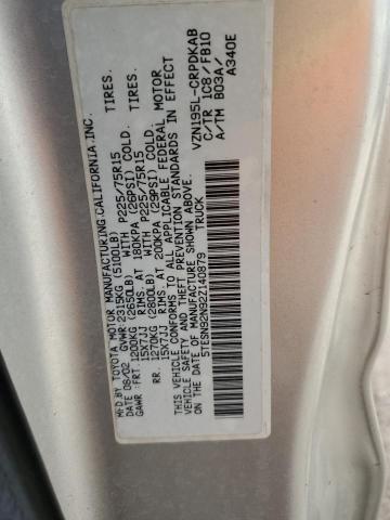 5TESN92N92Z140879 - 2002 TOYOTA TACOMA XTRACAB PRERUNNER Gümüş fotoğraf 12