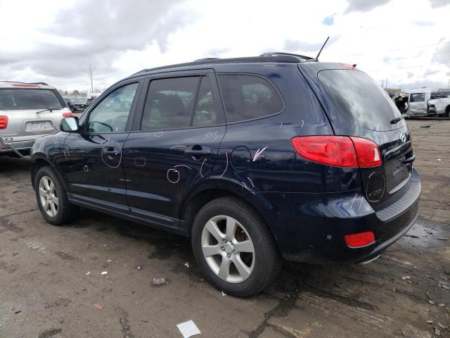 5NMSH73E78H168859 - 2008 HYUNDAI SANTA FE SE BLUE photo 2