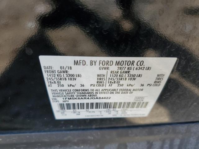 1FM5K8AR4JGA84422 - 2018 FORD EXPLORER POLICE INTERCEPTOR 白色 照片 14