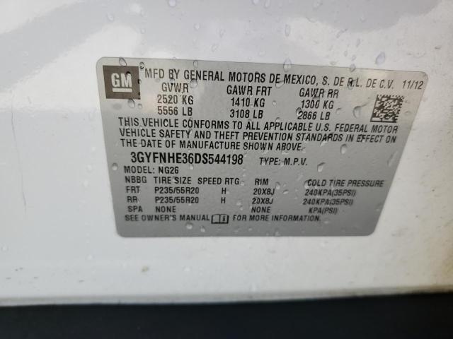 3GYFNHE36DS544198 - 2013 CADILLAC SRX PERFORMANCE COLLECTION Ақ фото 13