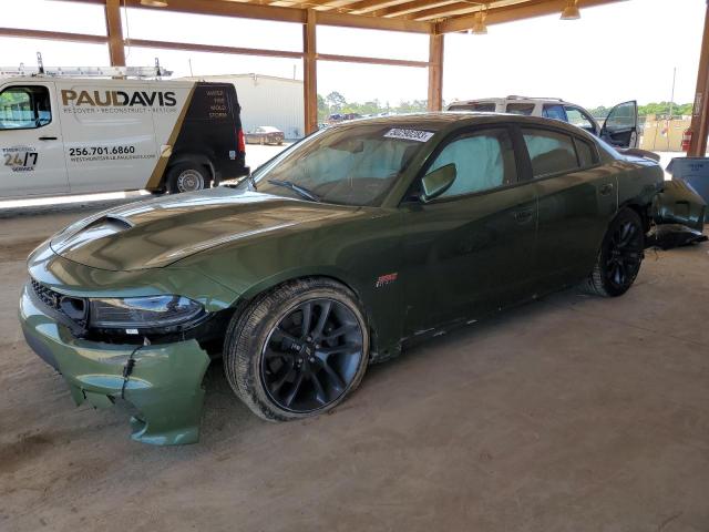 2C3CDXGJ6NH180925 - 2022 DODGE CHARGER SCAT PACK GREEN photo 1