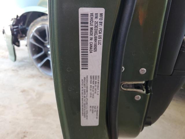 2C3CDXGJ6NH180925 - 2022 DODGE CHARGER SCAT PACK GREEN photo 13
